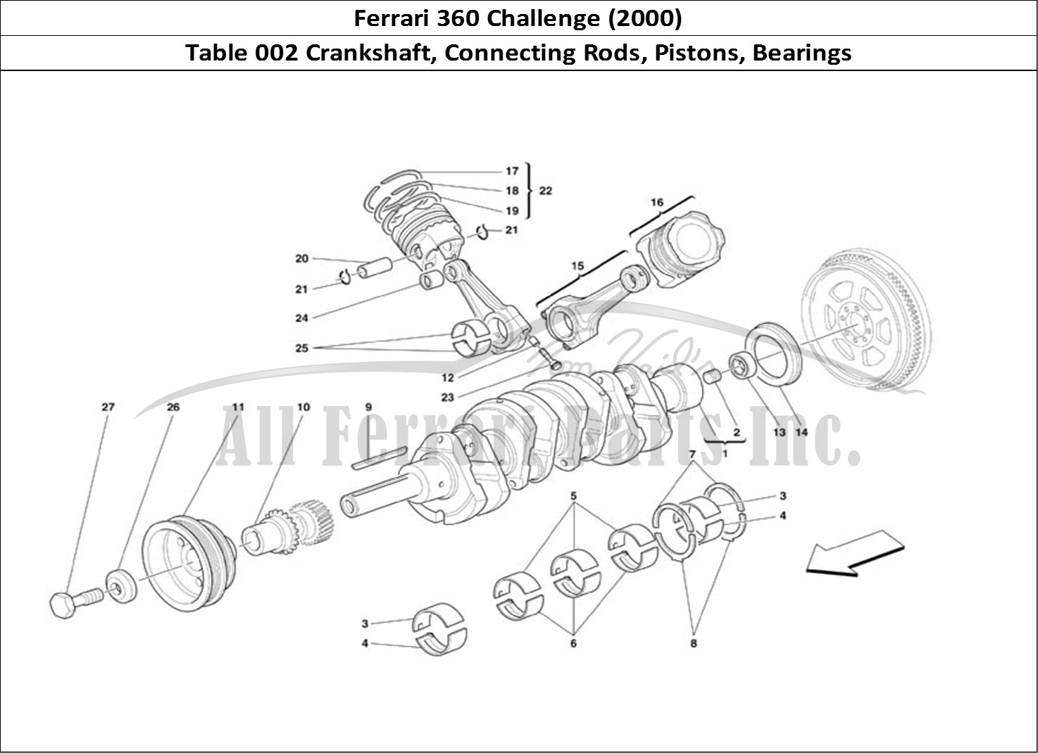 Ferrari Parts Ferrari 360 Challenge (2000) Page 002 Driving Shaft - Connectin