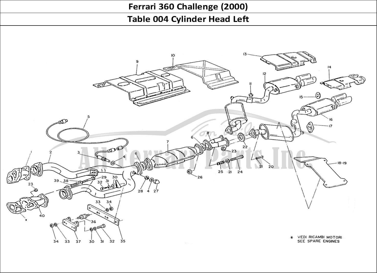 Ferrari Parts Ferrari 360 Challenge (2000) Page 004 L.H. Cylinder Head