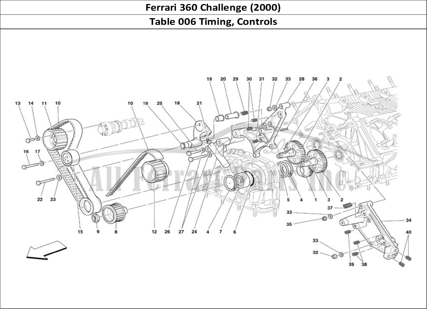 Ferrari Parts Ferrari 360 Challenge (2000) Page 006 Timing - Controls