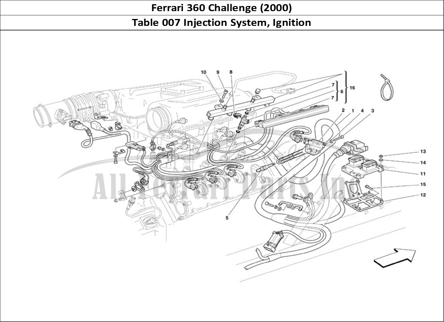 Ferrari Parts Ferrari 360 Challenge (2000) Page 007 Injection Device - Igniti