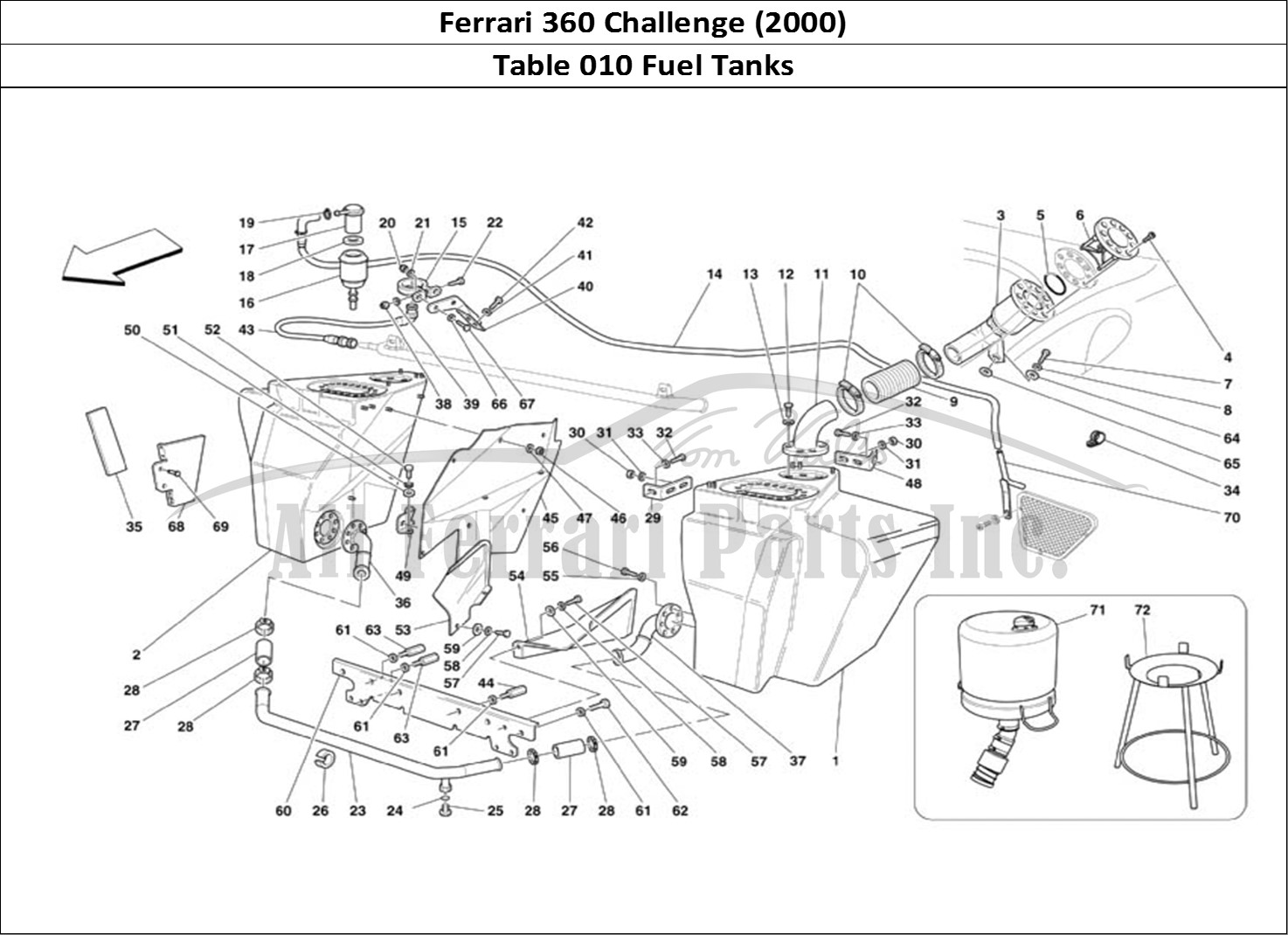 Ferrari Parts Ferrari 360 Challenge (2000) Page 010 Fuel Tanks