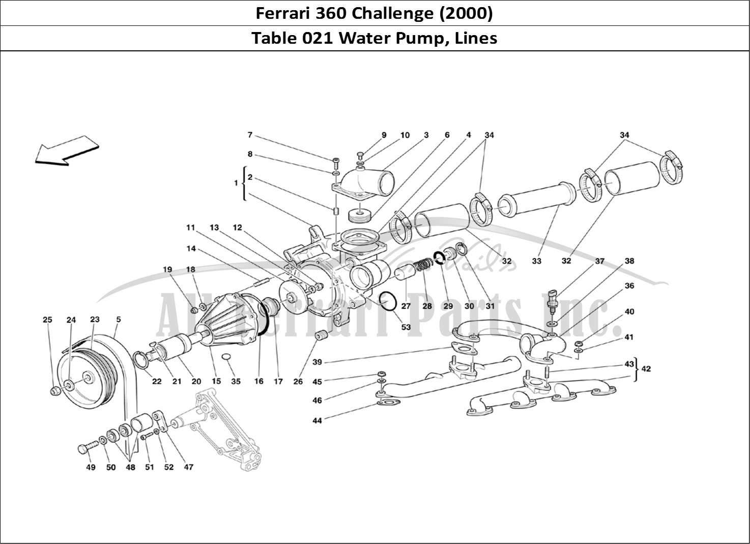 Ferrari Parts Ferrari 360 Challenge (2000) Page 021 Water Pump