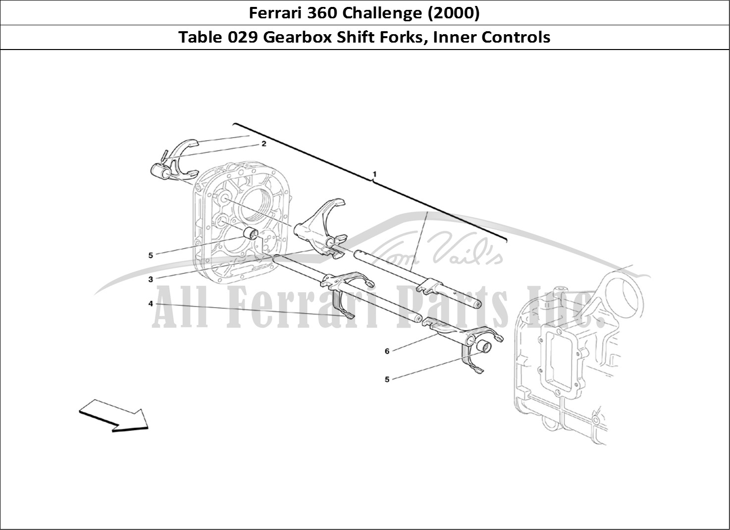Ferrari Parts Ferrari 360 Challenge (2000) Page 029 Inside Gearbox Controls