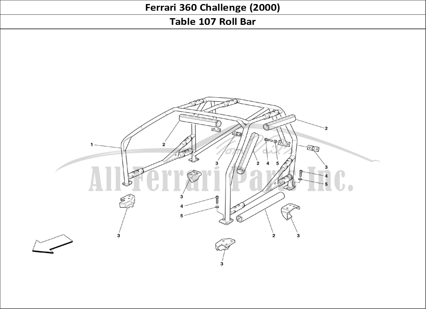 Ferrari Parts Ferrari 360 Challenge (2000) Page 107 Roll-Bar