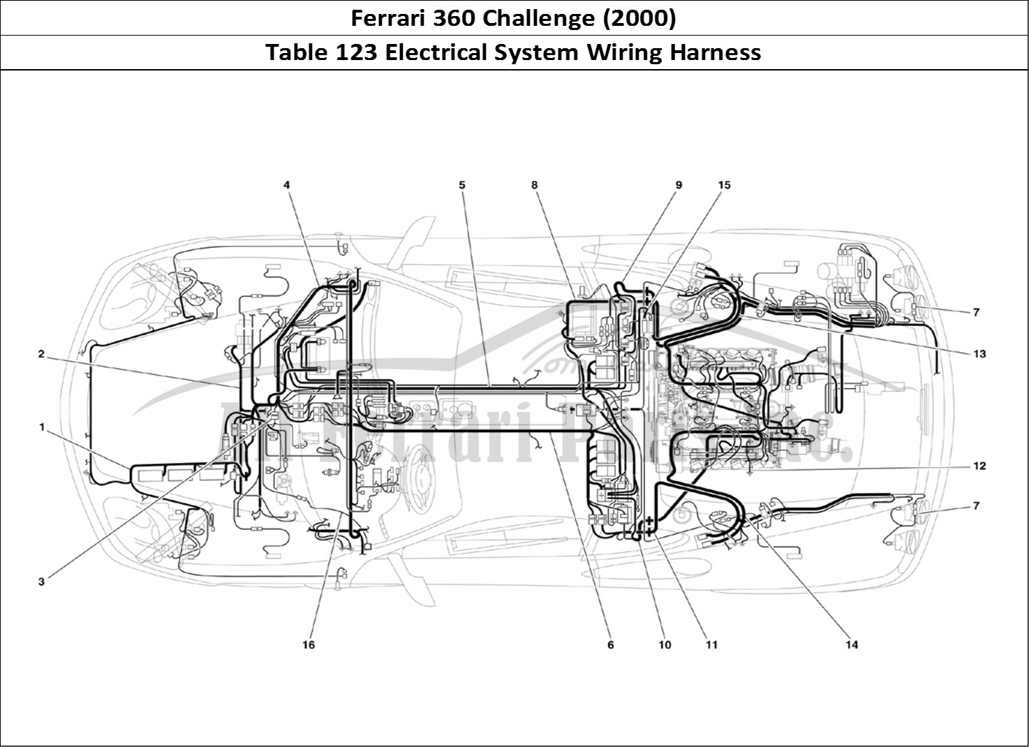 Ferrari Parts Ferrari 360 Challenge (2000) Page 123 Electrical System