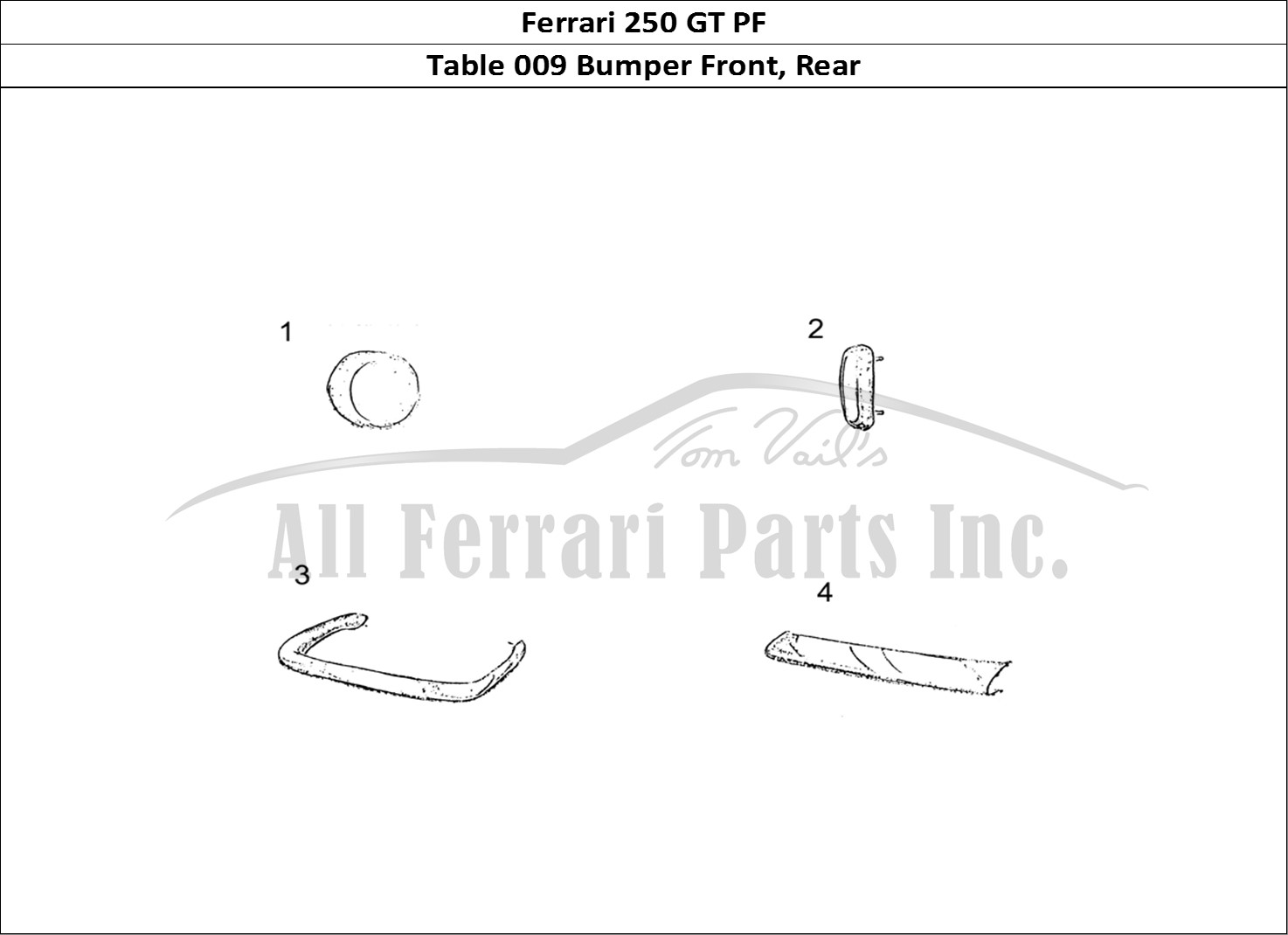 Ferrari Parts Ferrari 250 GT (Coachwork) Page 009 Bumper Front and Rear