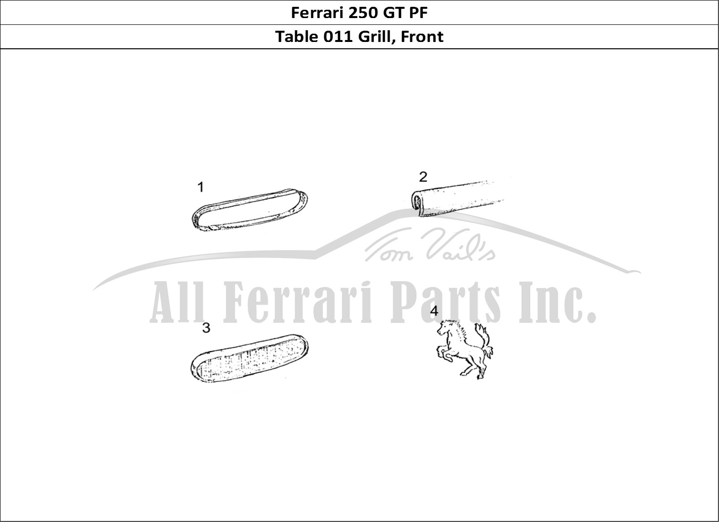 Ferrari Parts Ferrari 250 GT (Coachwork) Page 011 Front Grill