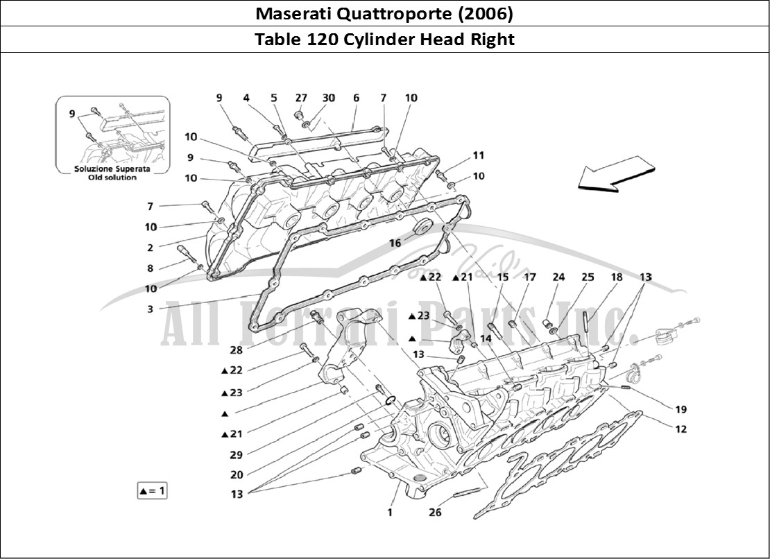 Ferrari Parts Maserati QTP. (2006) Page 120 R.H. Cylinder Head
