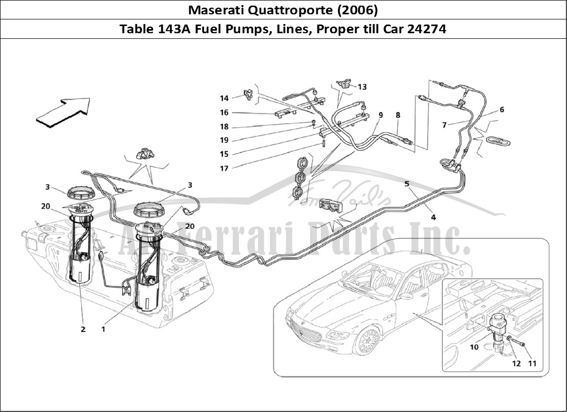 Ferrari Parts Maserati QTP. (2006) Page 143 Fuel Pumps And Piping - V