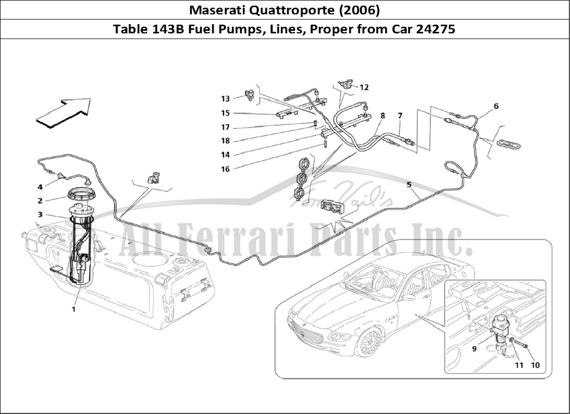 Ferrari Parts Maserati QTP. (2006) Page 143 Fuel Pumps And Piping - V