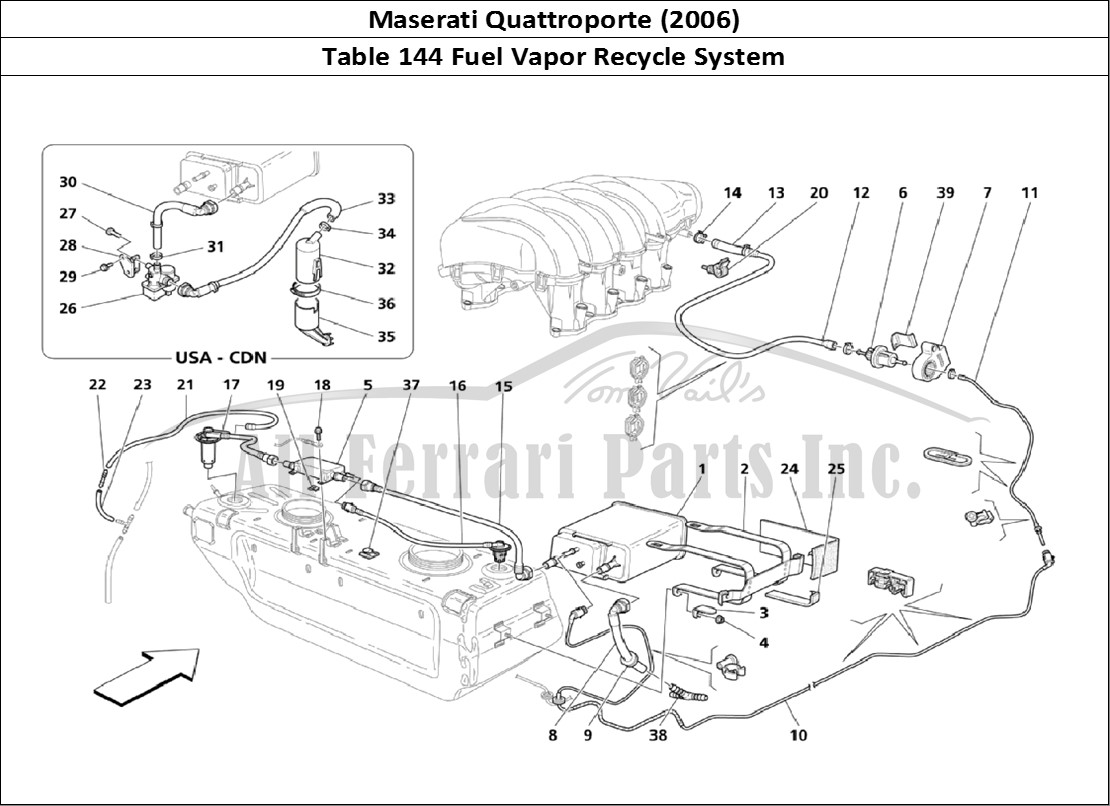 Ferrari Parts Maserati QTP. (2006) Page 144 Fuel Vapors Recycle Syste