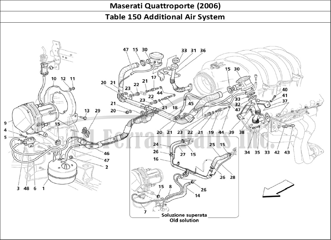 Ferrari Parts Maserati QTP. (2006) Page 150 Additional Air System