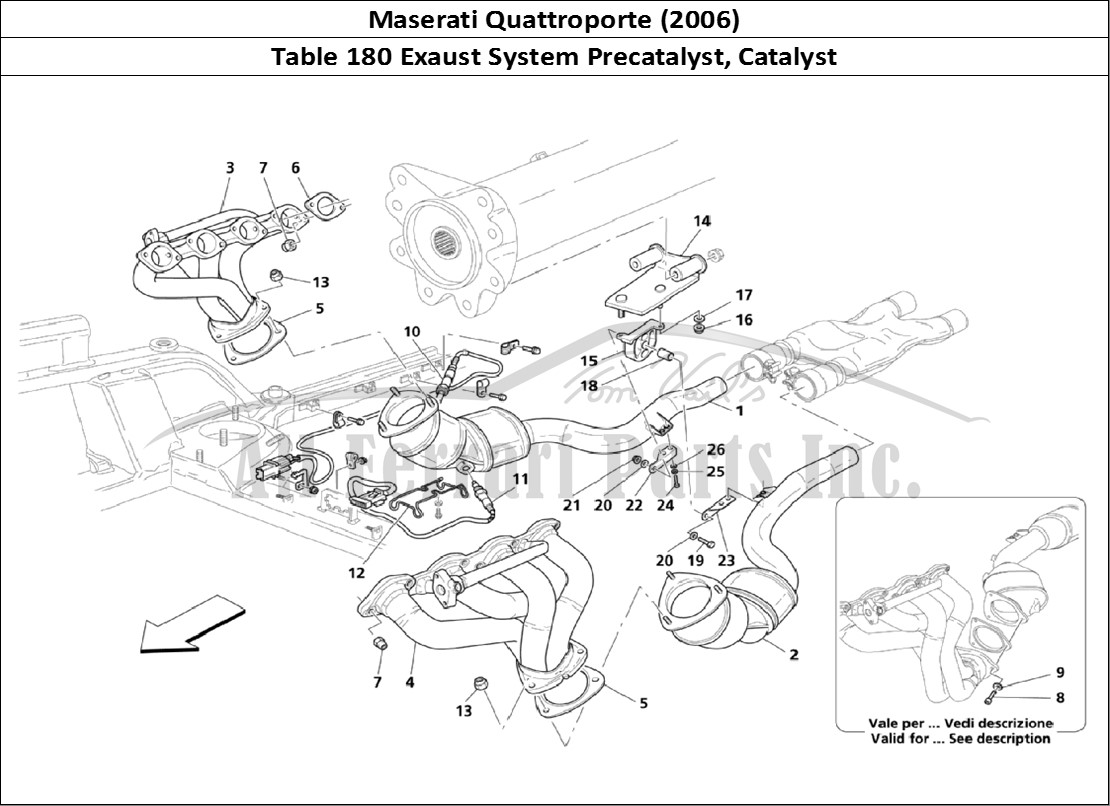Ferrari Parts Maserati QTP. (2006) Page 180 Precatalyst and Catalyst