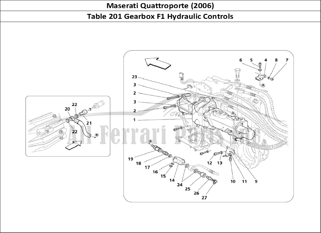 Ferrari Parts Maserati QTP. (2006) Page 201 Hydraulic Controls for F1