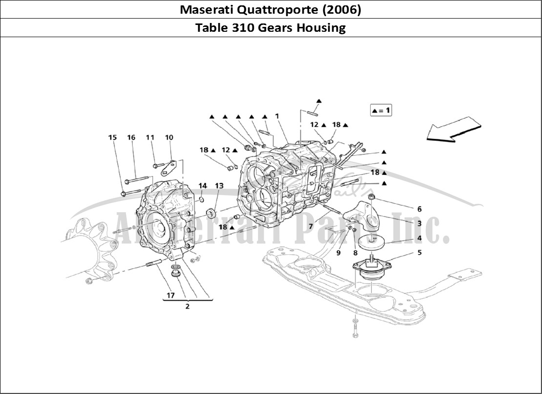 Ferrari Parts Maserati QTP. (2006) Page 310 Gears Housing