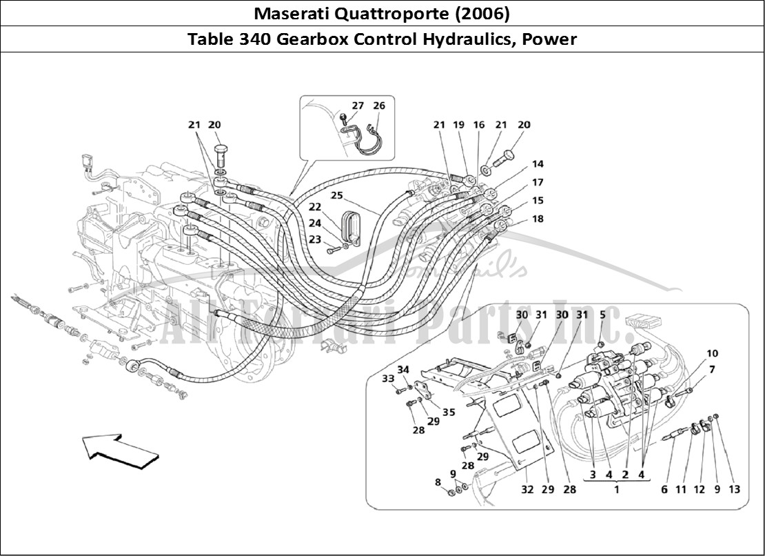 Ferrari Parts Maserati QTP. (2006) Page 340 Gearbox Control Hydraulic