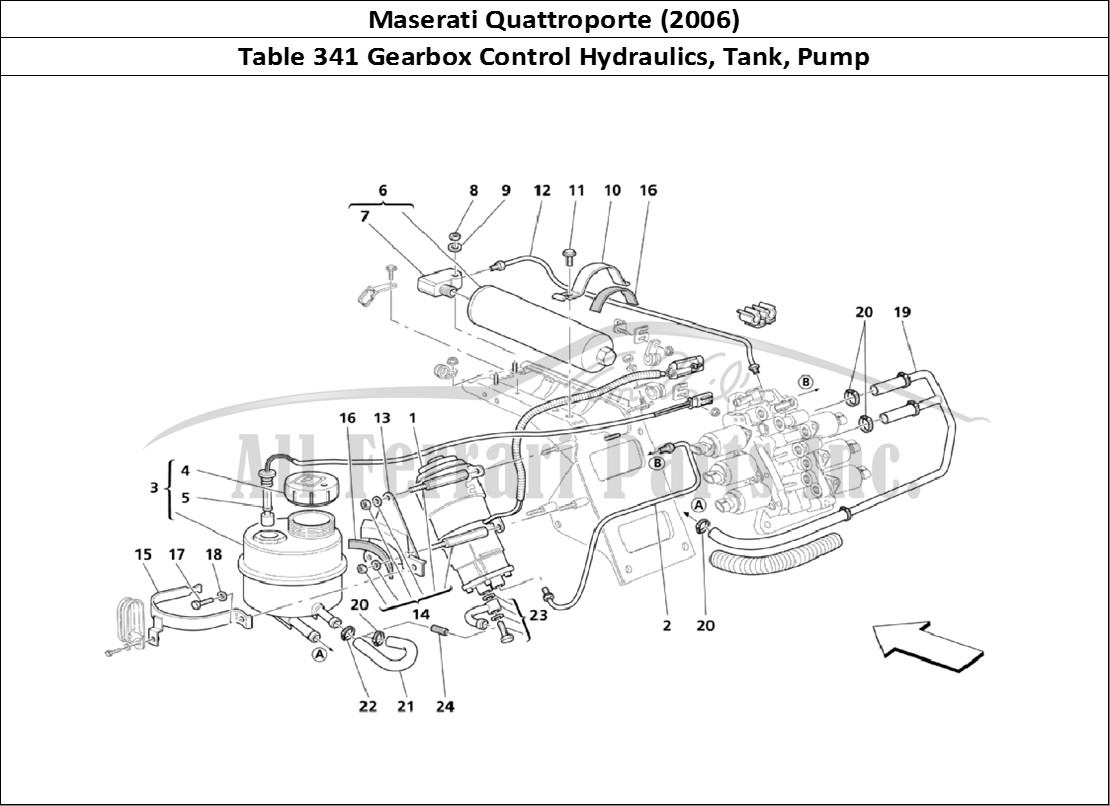 Ferrari Parts Maserati QTP. (2006) Page 341 Gearbox Control Hydraulic