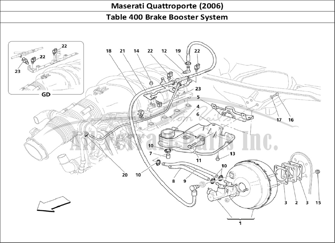 Ferrari Parts Maserati QTP. (2006) Page 400 Brake Booster System