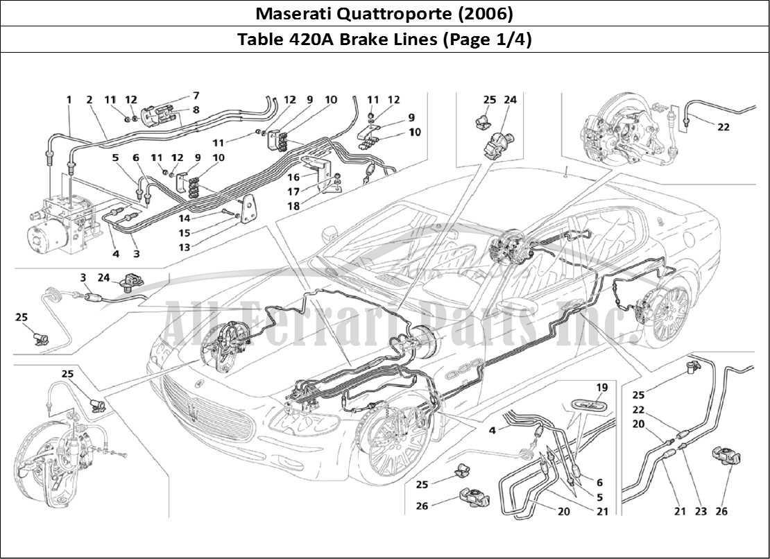 Ferrari Parts Maserati QTP. (2006) Page 420 Piping (Page 1/4)