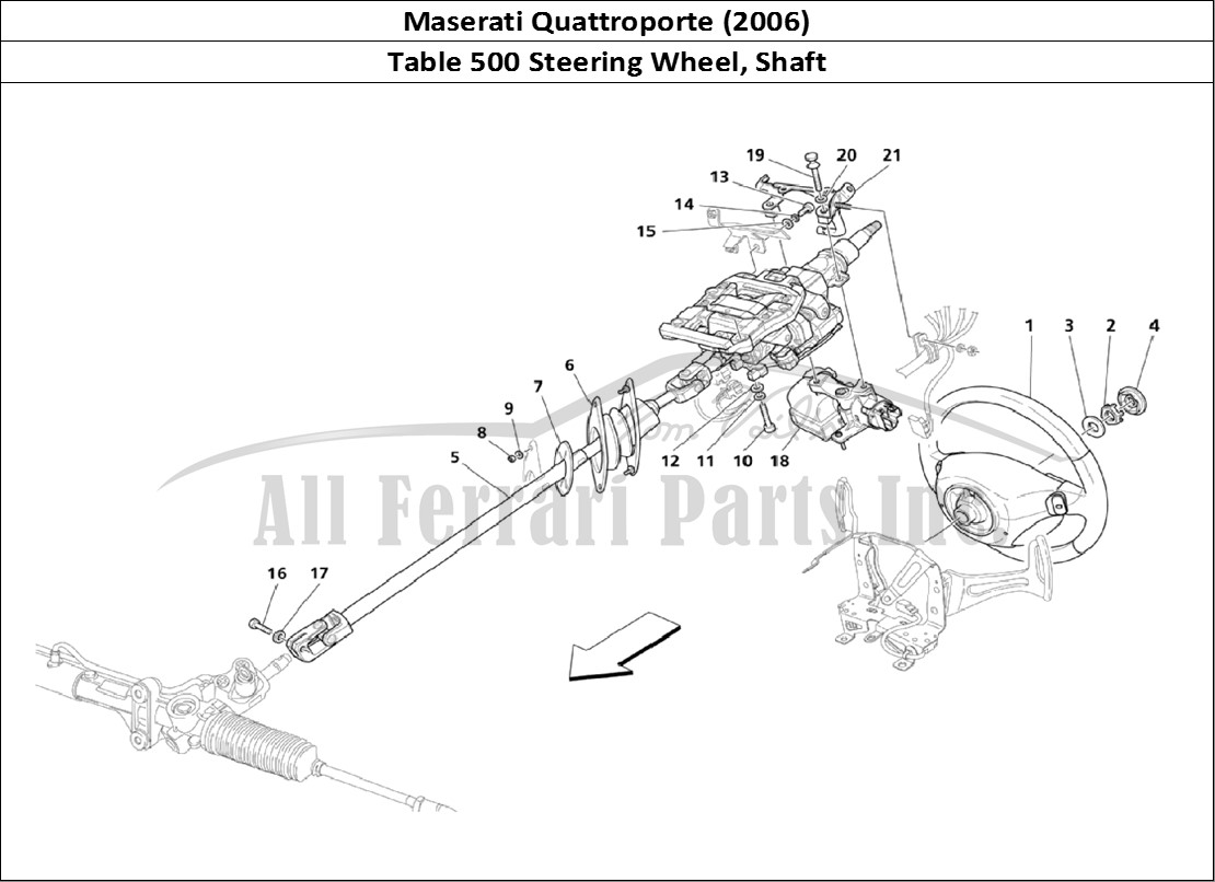 Ferrari Parts Maserati QTP. (2006) Page 500 Shaft And Steering Wheel