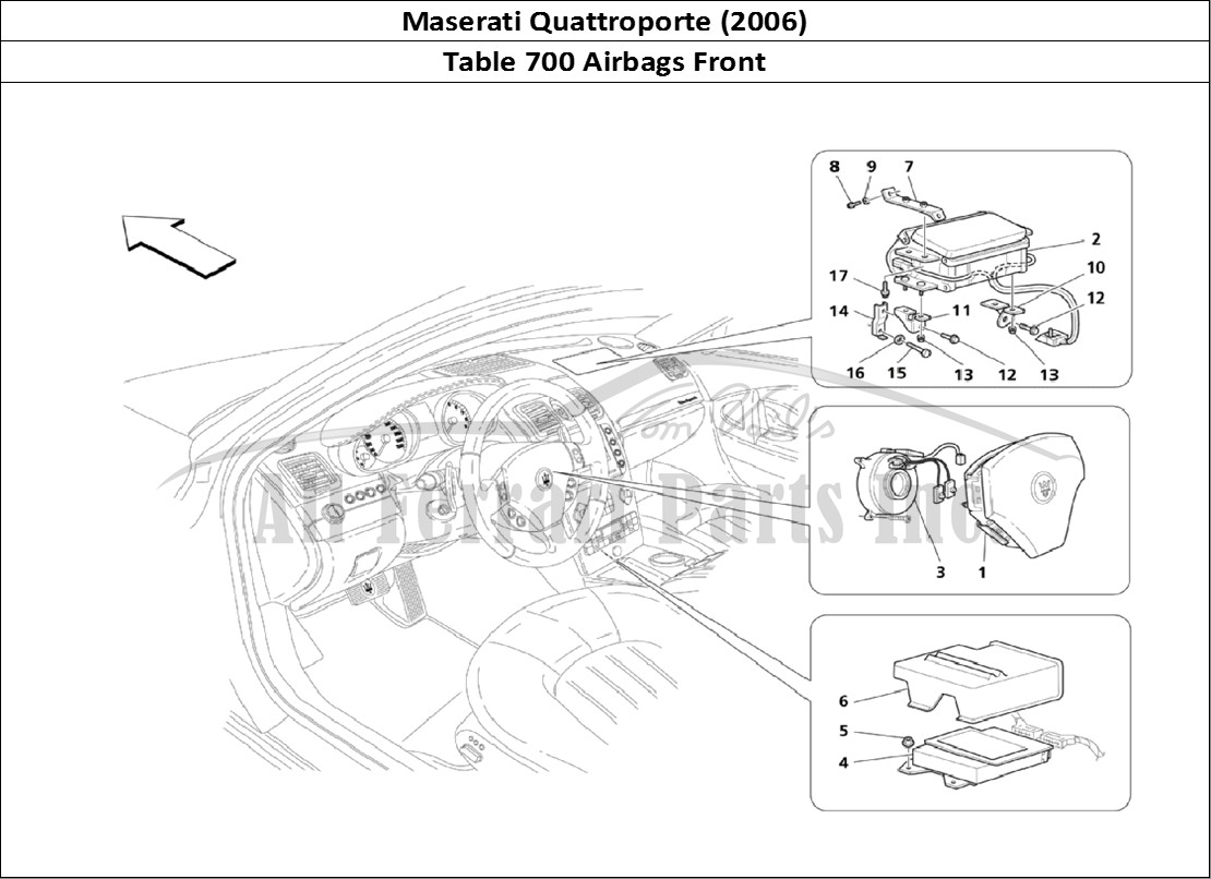 Ferrari Parts Maserati QTP. (2006) Page 700 Front Air-Bag System