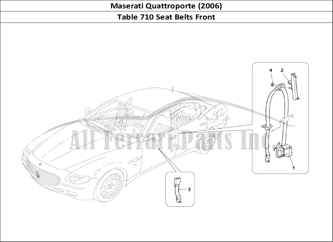 Ferrari Parts Maserati QTP. (2006) Page 710 Front Safety Belts