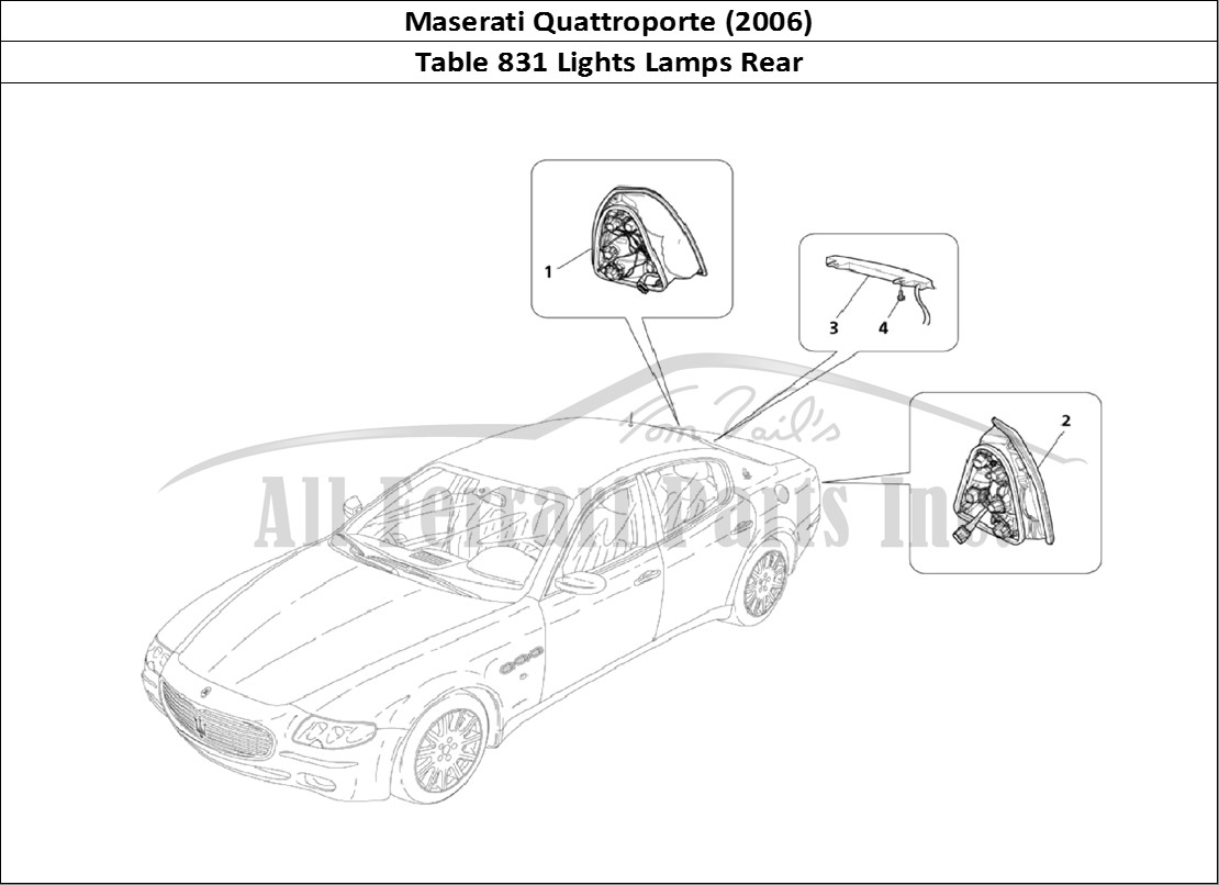 Ferrari Parts Maserati QTP. (2006) Page 831 Rear Lights