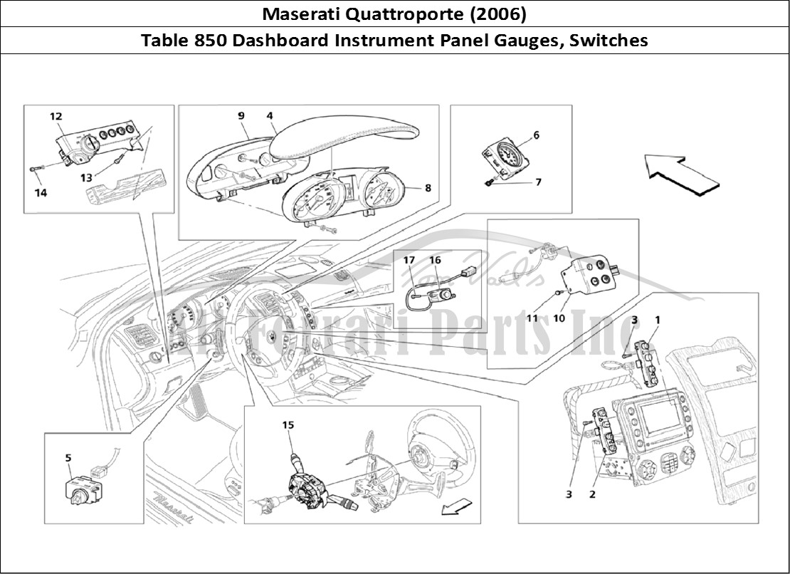 Ferrari Parts Maserati QTP. (2006) Page 850 Dashboard Services
