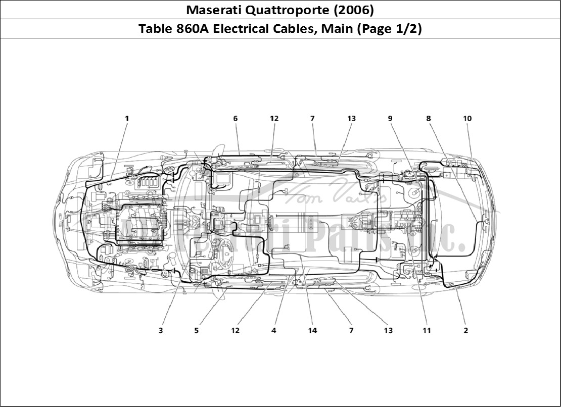 Ferrari Parts Maserati QTP. (2006) Page 860 Main Cables (Page 1/2)