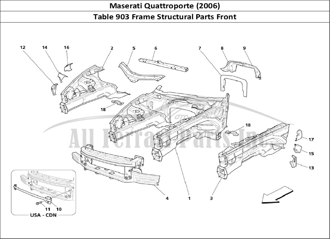 Ferrari Parts Maserati QTP. (2006) Page 903 Front Structural Parts