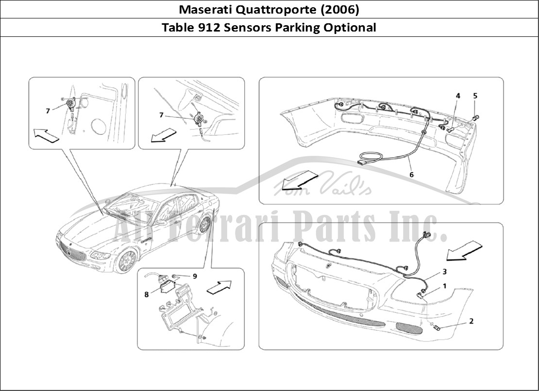 Ferrari Parts Maserati QTP. (2006) Page 912 Parking Sensors -Optional