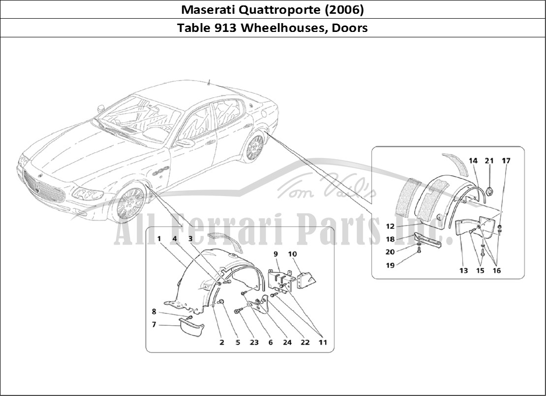 Ferrari Parts Maserati QTP. (2006) Page 913 Wheelhouse And Doors