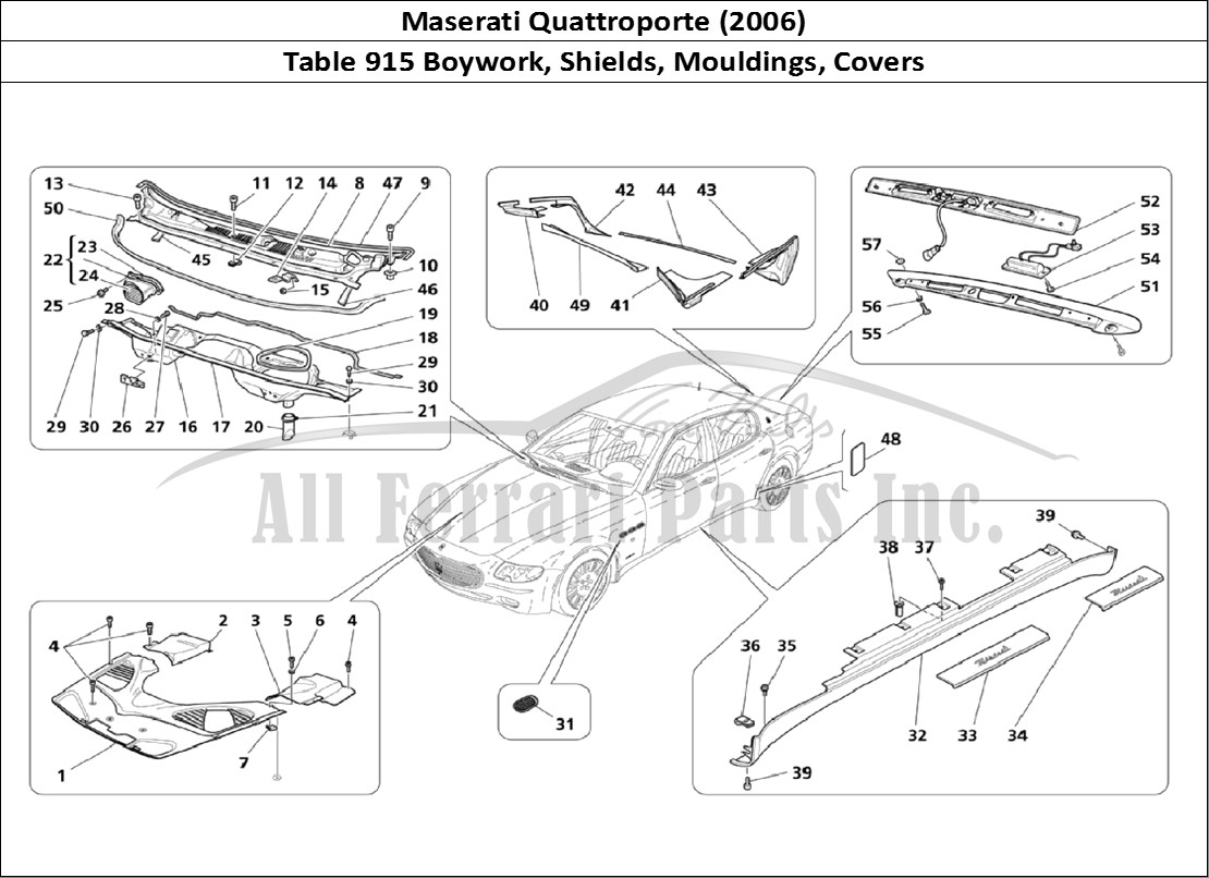 Ferrari Parts Maserati QTP. (2006) Page 915 Shields, Mouldings And Co