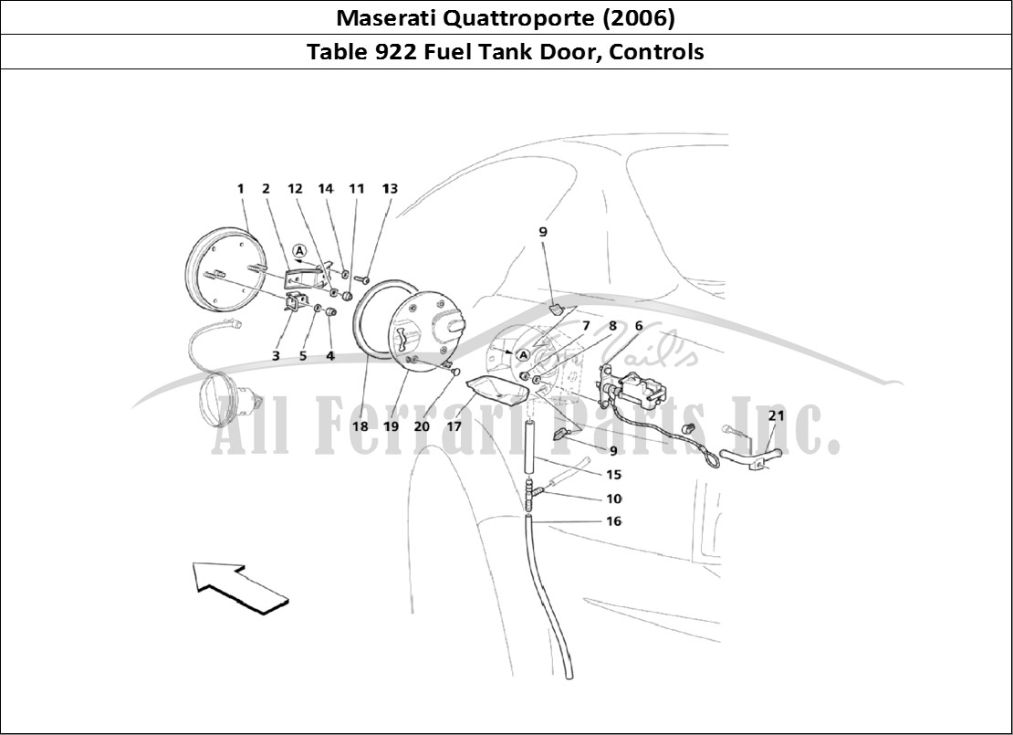 Ferrari Parts Maserati QTP. (2006) Page 922 Fuel Door And Controls