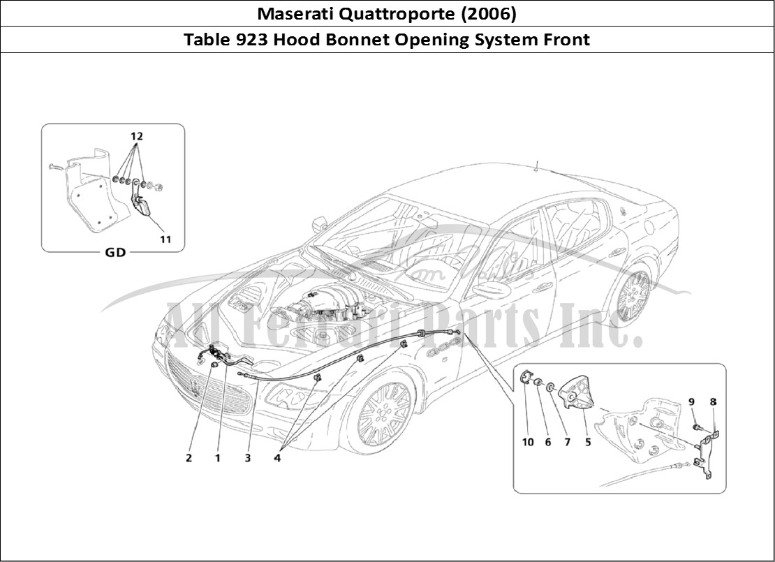 Ferrari Parts Maserati QTP. (2006) Page 923 Front Hood Opening Device