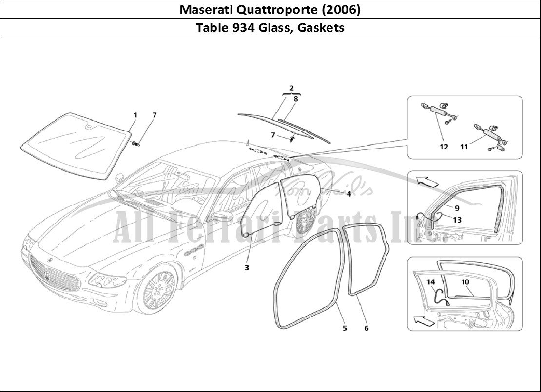 Ferrari Parts Maserati QTP. (2006) Page 934 Glasses And Gaskets