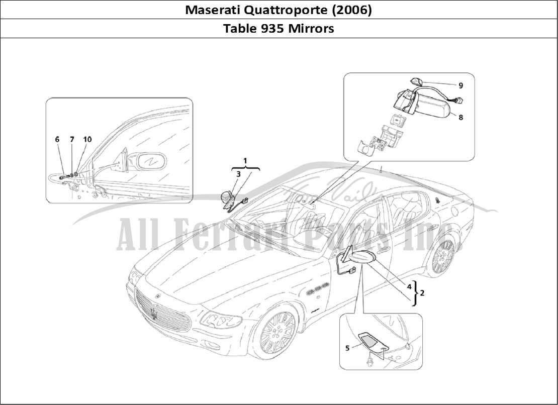 Ferrari Parts Maserati QTP. (2006) Page 935 Inner And Outer Rearview