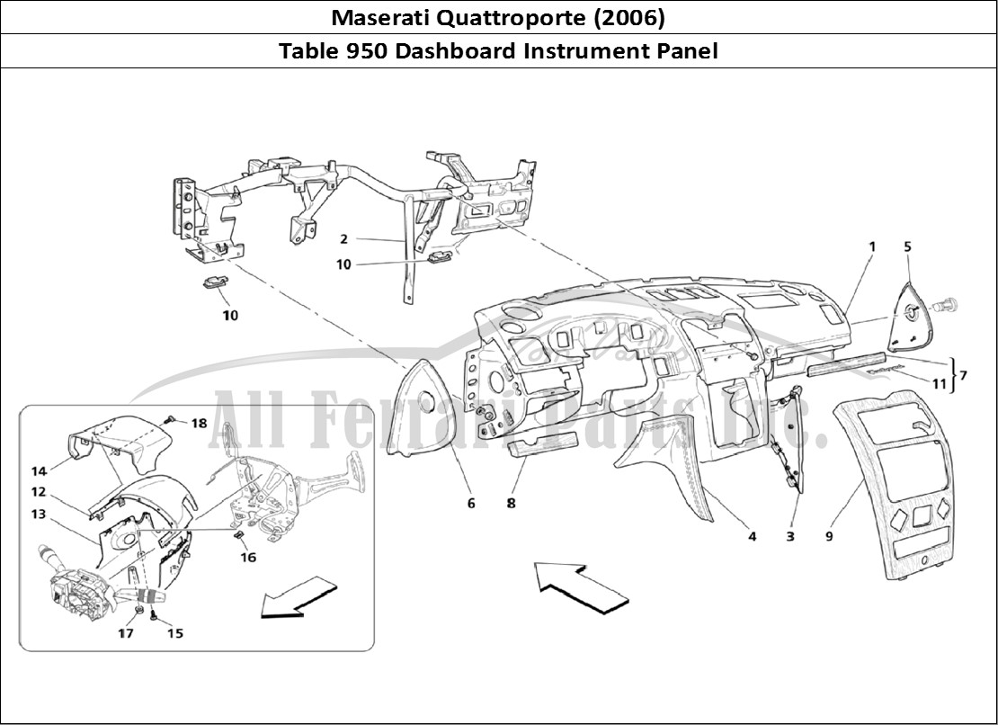 Ferrari Parts Maserati QTP. (2006) Page 950 Dashboard Assembly