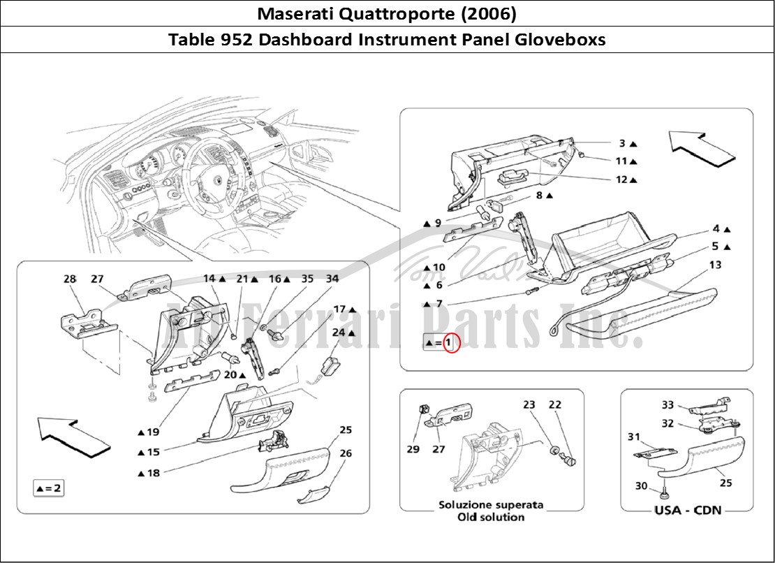 Ferrari Parts Maserati QTP. (2006) Page 952 Dashboard Drawers