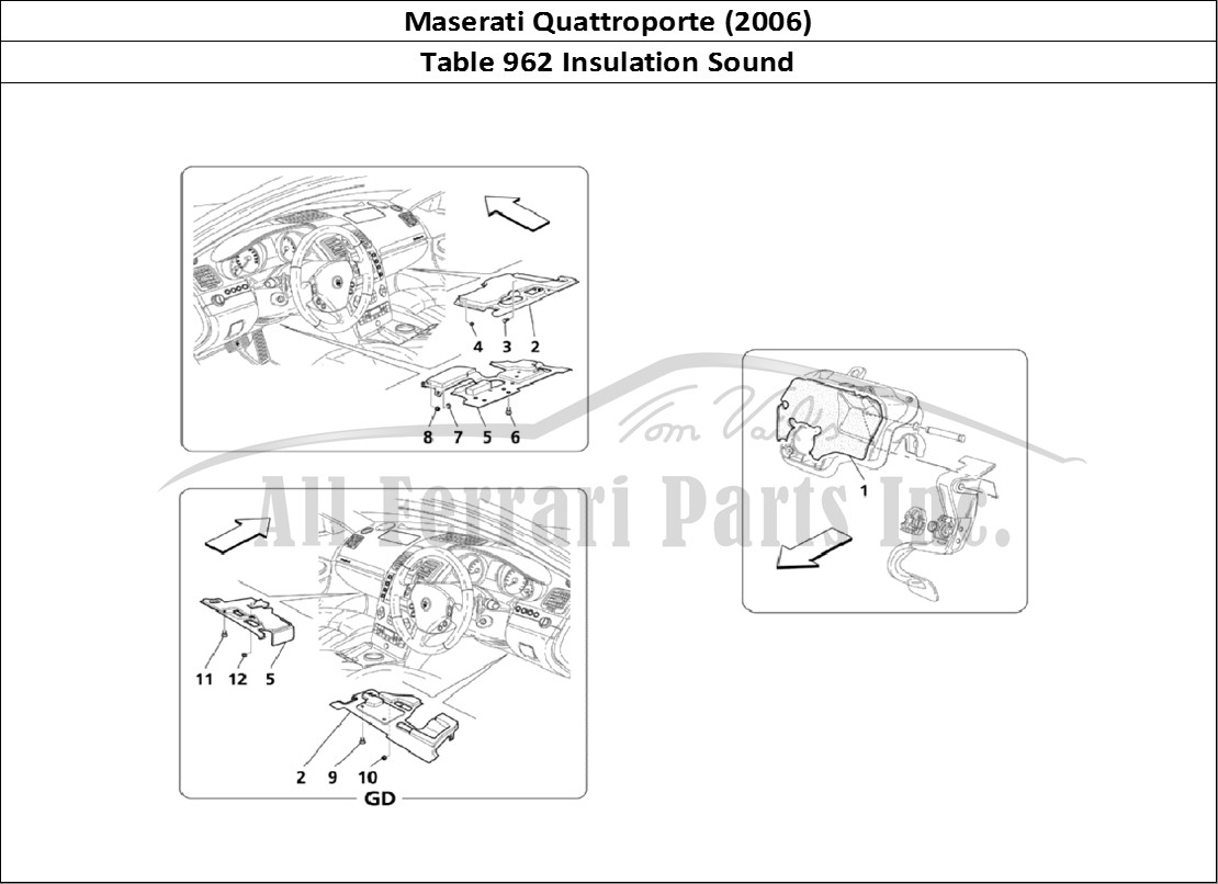 Ferrari Parts Maserati QTP. (2006) Page 962 Sound Insulation In Car