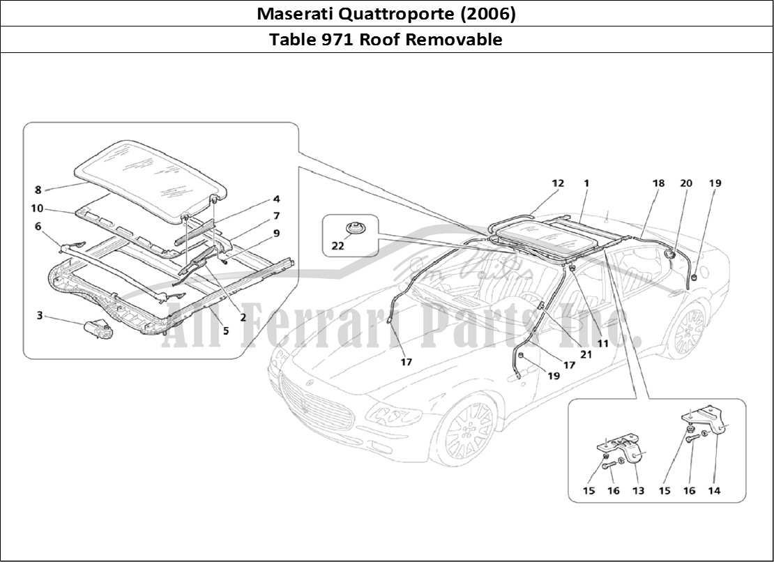 Ferrari Parts Maserati QTP. (2006) Page 971 Removable Roof