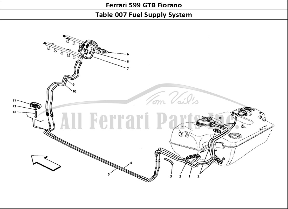Ferrari Parts Ferrari 599 GTB Fiorano Page 007 Fuel Supply System