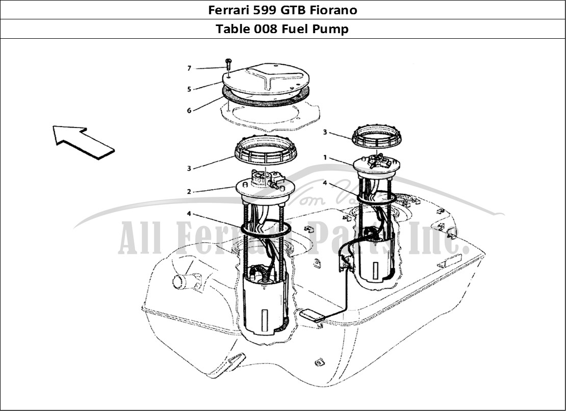 Ferrari Parts Ferrari 599 GTB Fiorano Page 008 Fuel Pump