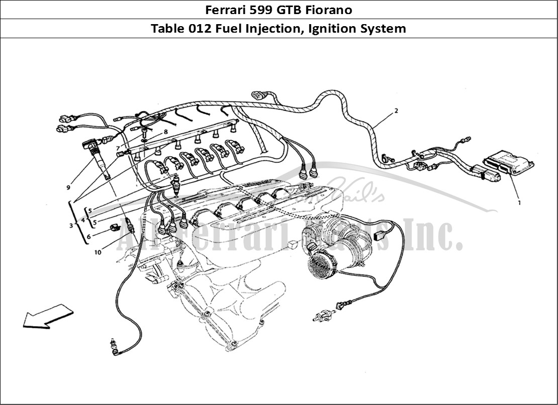 Ferrari Parts Ferrari 599 GTB Fiorano Page 012 Injection - Ignition Devi