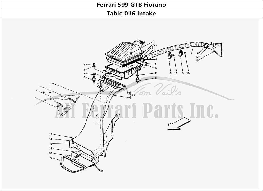 Ferrari Parts Ferrari 599 GTB Fiorano Page 016 Air Intake