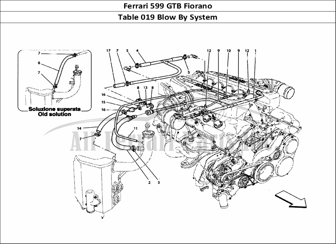 Ferrari Parts Ferrari 599 GTB Fiorano Page 019 Blow - By System