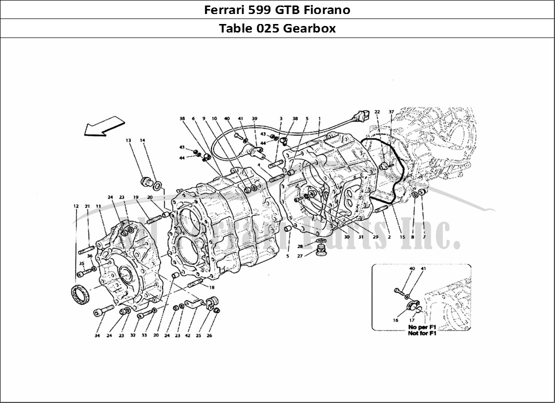 Ferrari Parts Ferrari 599 GTB Fiorano Page 025 Gearbox