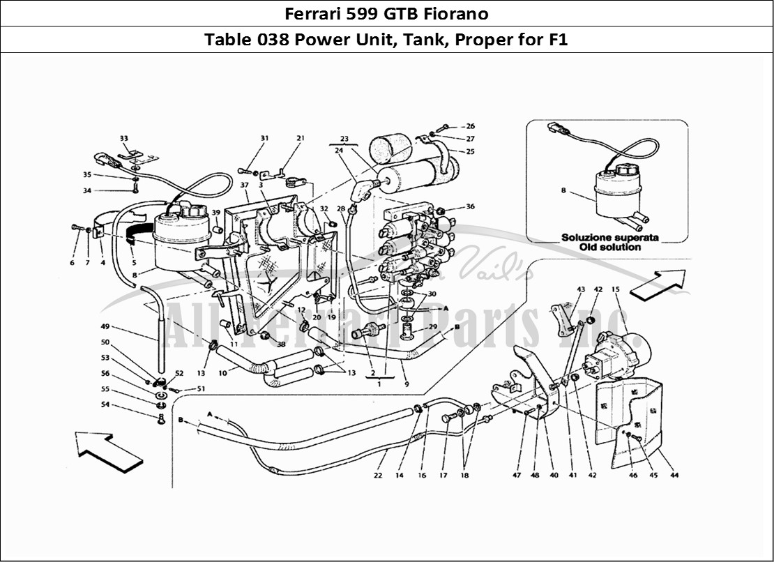 Ferrari Parts Ferrari 599 GTB Fiorano Page 038 Power Unit And Tank - Val