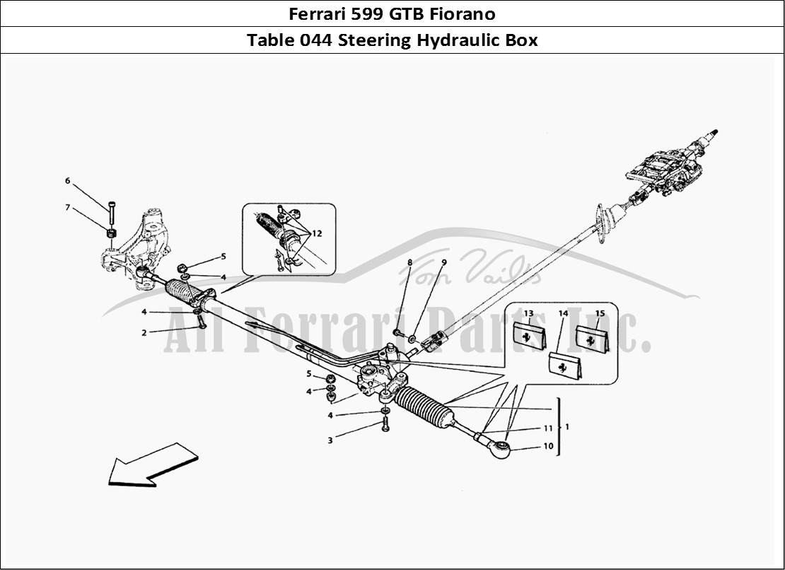 Ferrari Parts Ferrari 599 GTB Fiorano Page 044 Hydraulic Steering Box