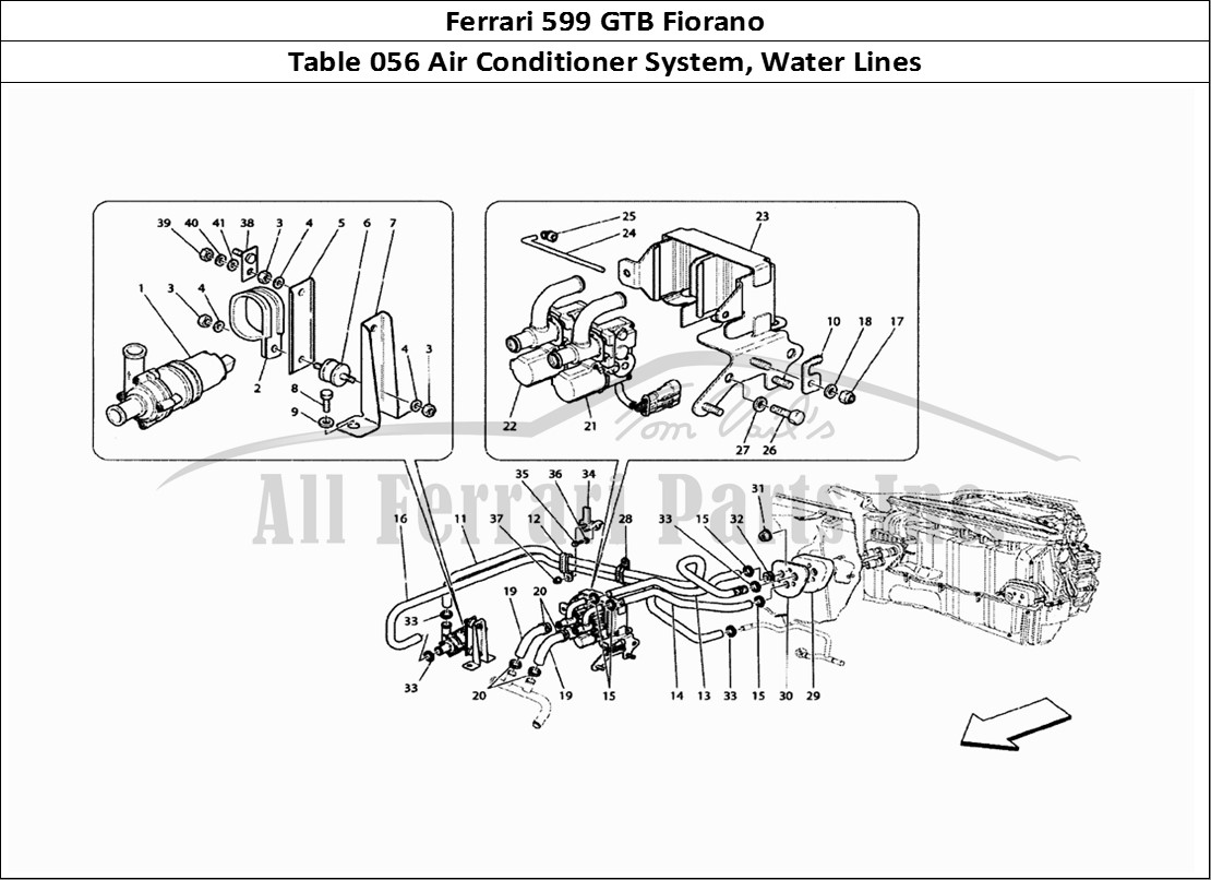 Ferrari Parts Ferrari 599 GTB Fiorano Page 056 Air Conditioning System -